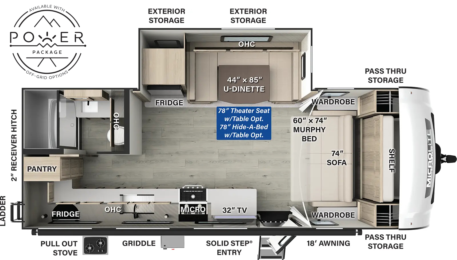 Flagstaff Micro Lite 25DK Floorplan